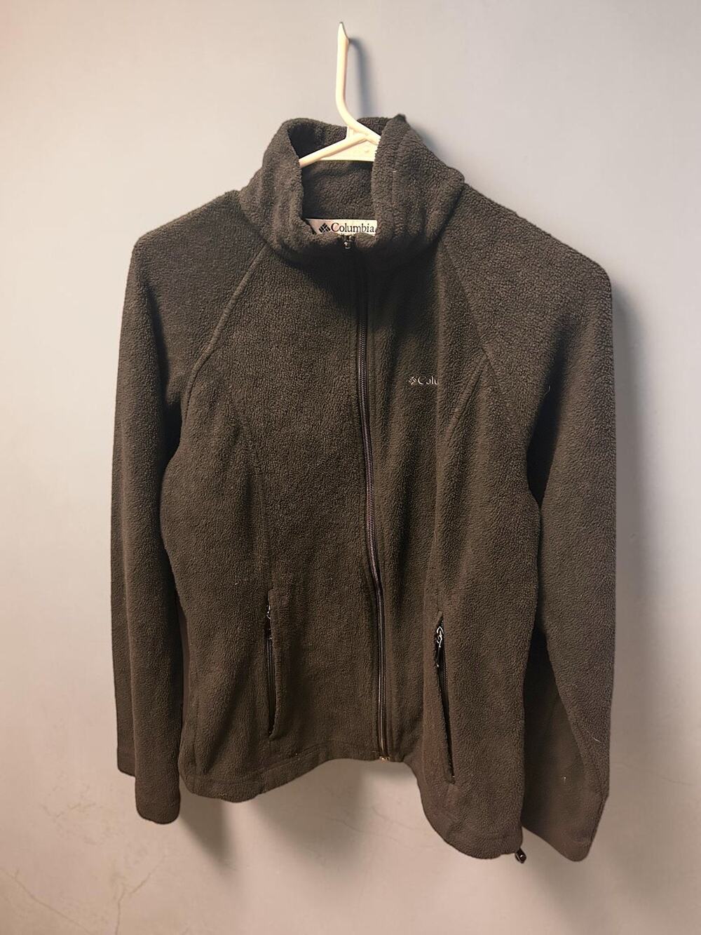 Columbia Fleece Jacket Full Zip Gorpcore Granola Girl Hiking Black Womens Sz M